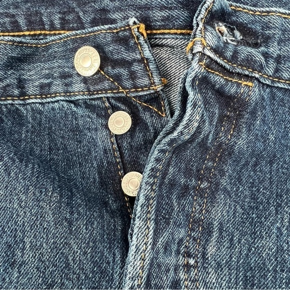 Levi's 501 Button Fly Straight Leg Denim Jeans Size 36 x 30 Men's - Picture 4 of 5
